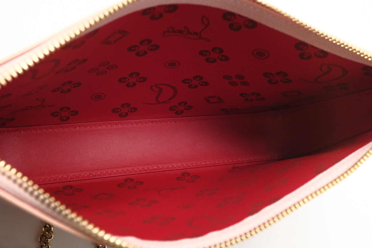 Louboutin Loubila Chain Bag in Pink Loubinthesky Leather