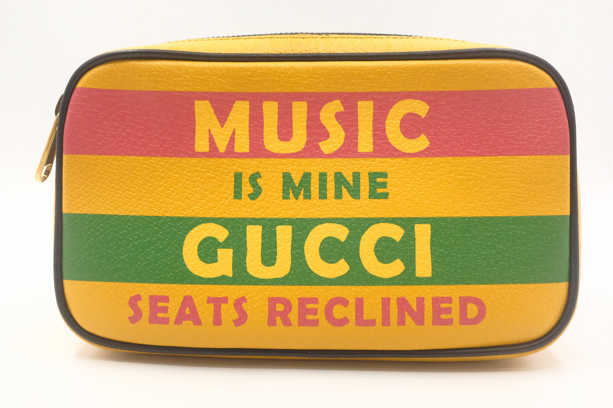 Gucci x Sony Music is Mine Bumbag in Yellow Leather
