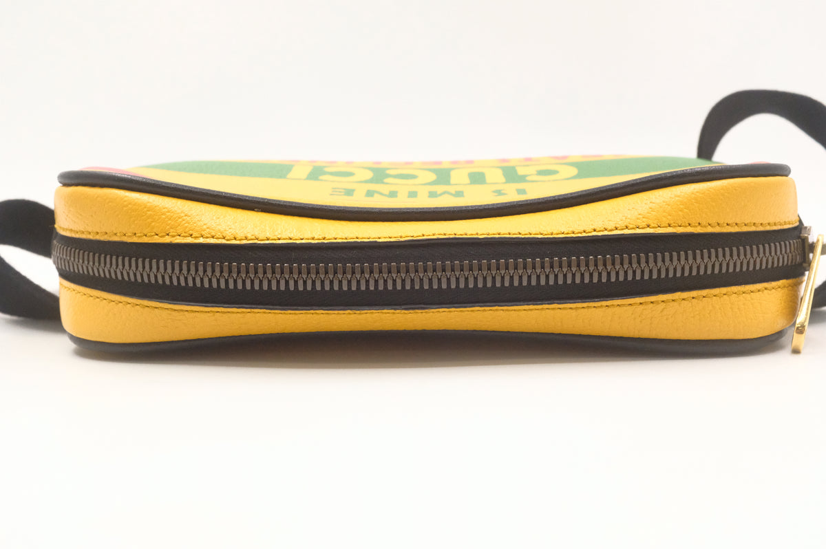 Gucci x Sony Music is Mine Bumbag in Yellow Leather