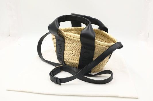 Chloe Small Sense Basket with Black Leather