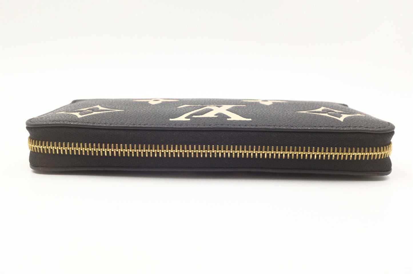 Louis Vuitton Long Zippy Wallet in Black and Beige Bicolor Empreinte Leather