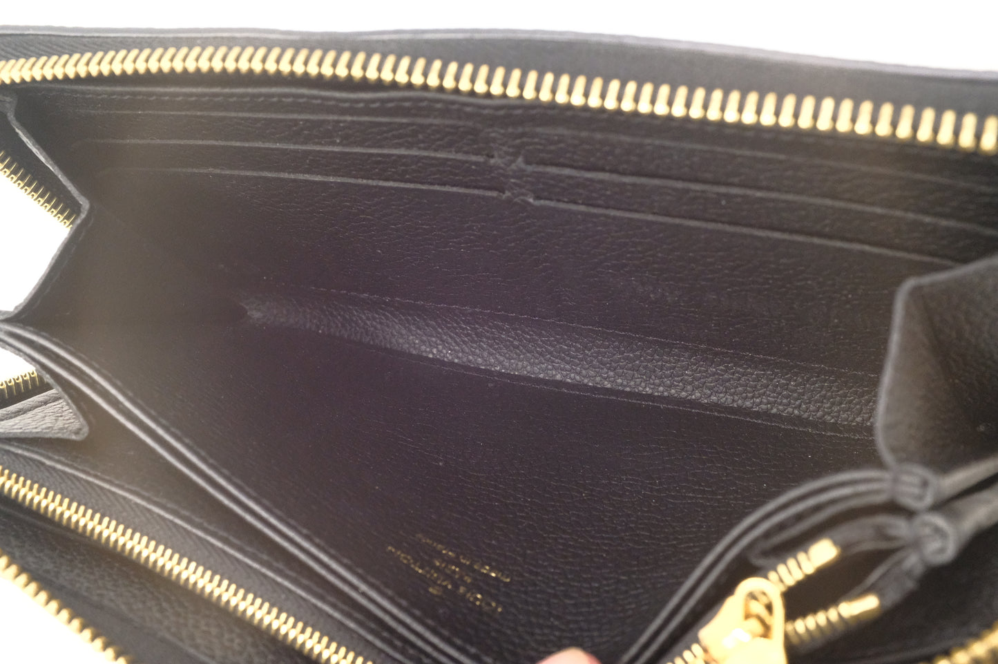 Louis Vuitton Long Zippy Wallet in Black and Beige Bicolor Empreinte Leather