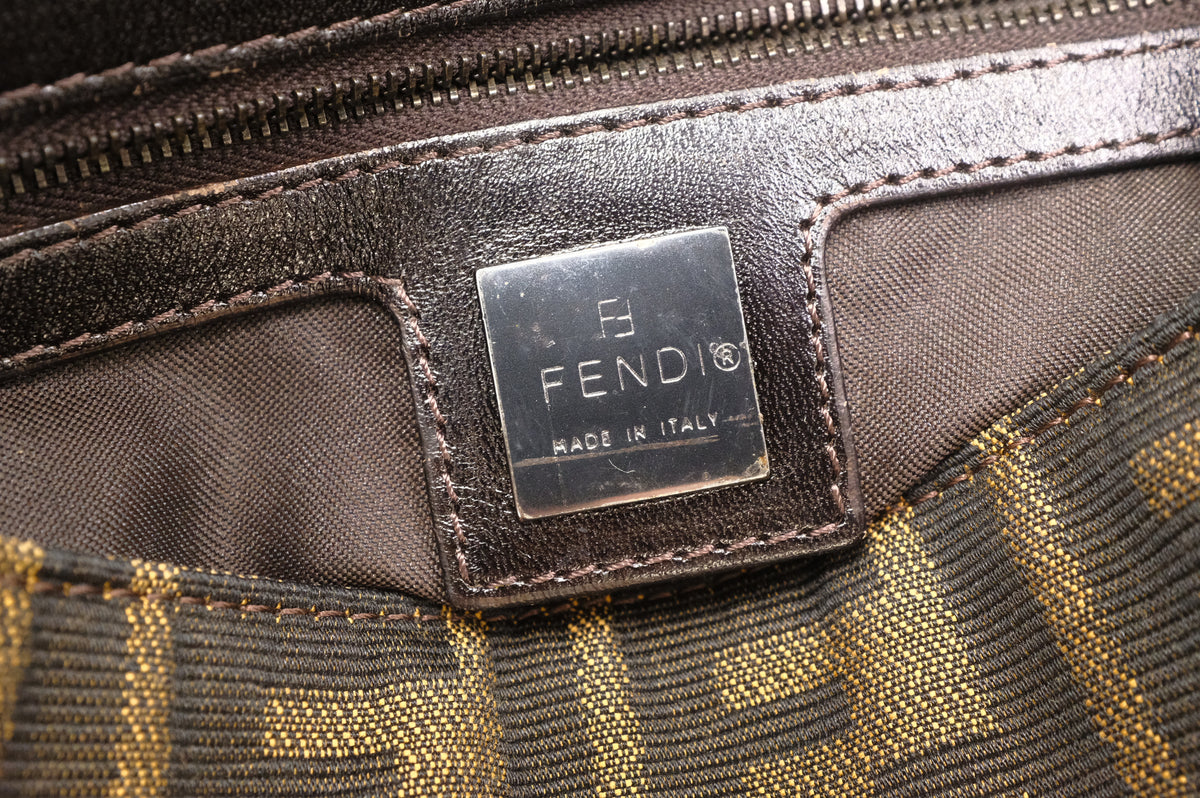 Fendi Mamma Baguette in Zucca Canvas