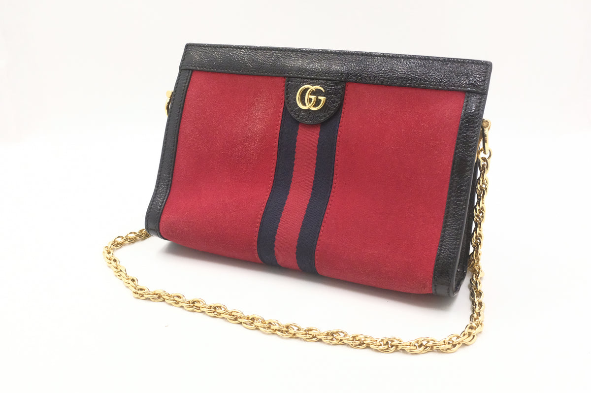 Gucci Ophidia Crossbody in Red Suede