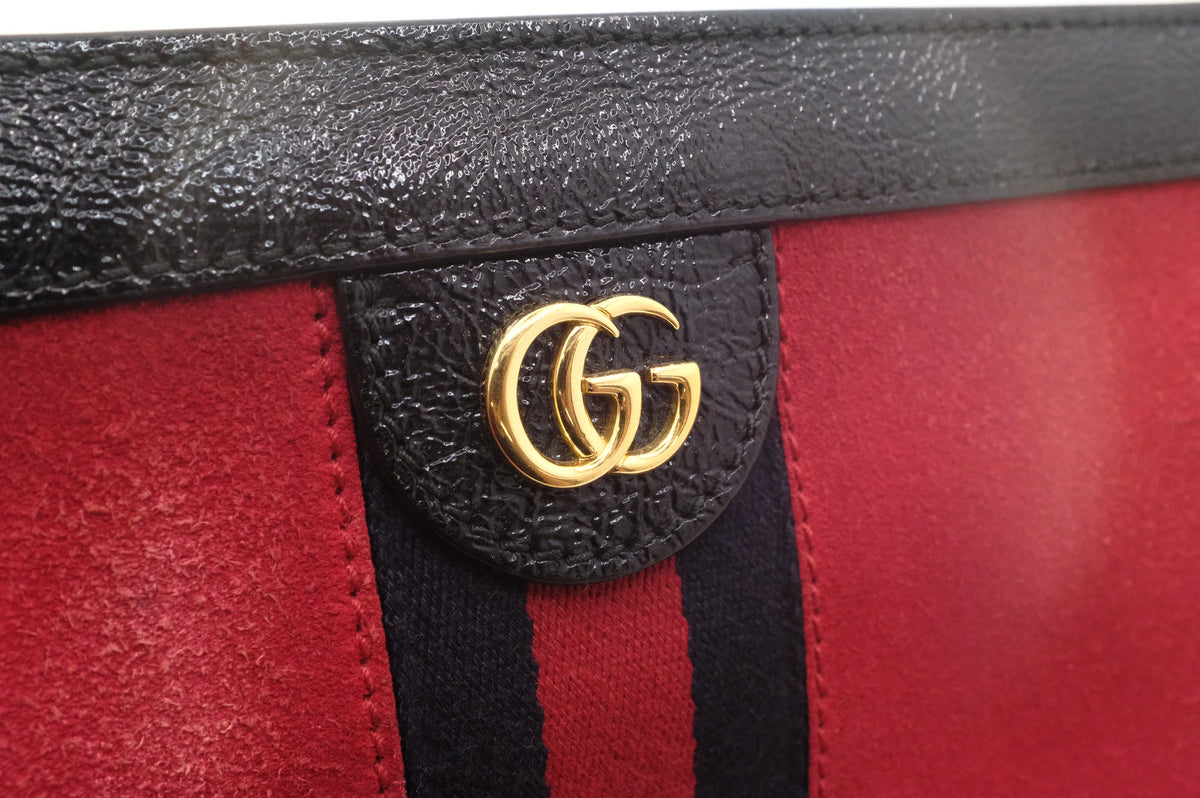 Gucci Ophidia Crossbody in Red Suede