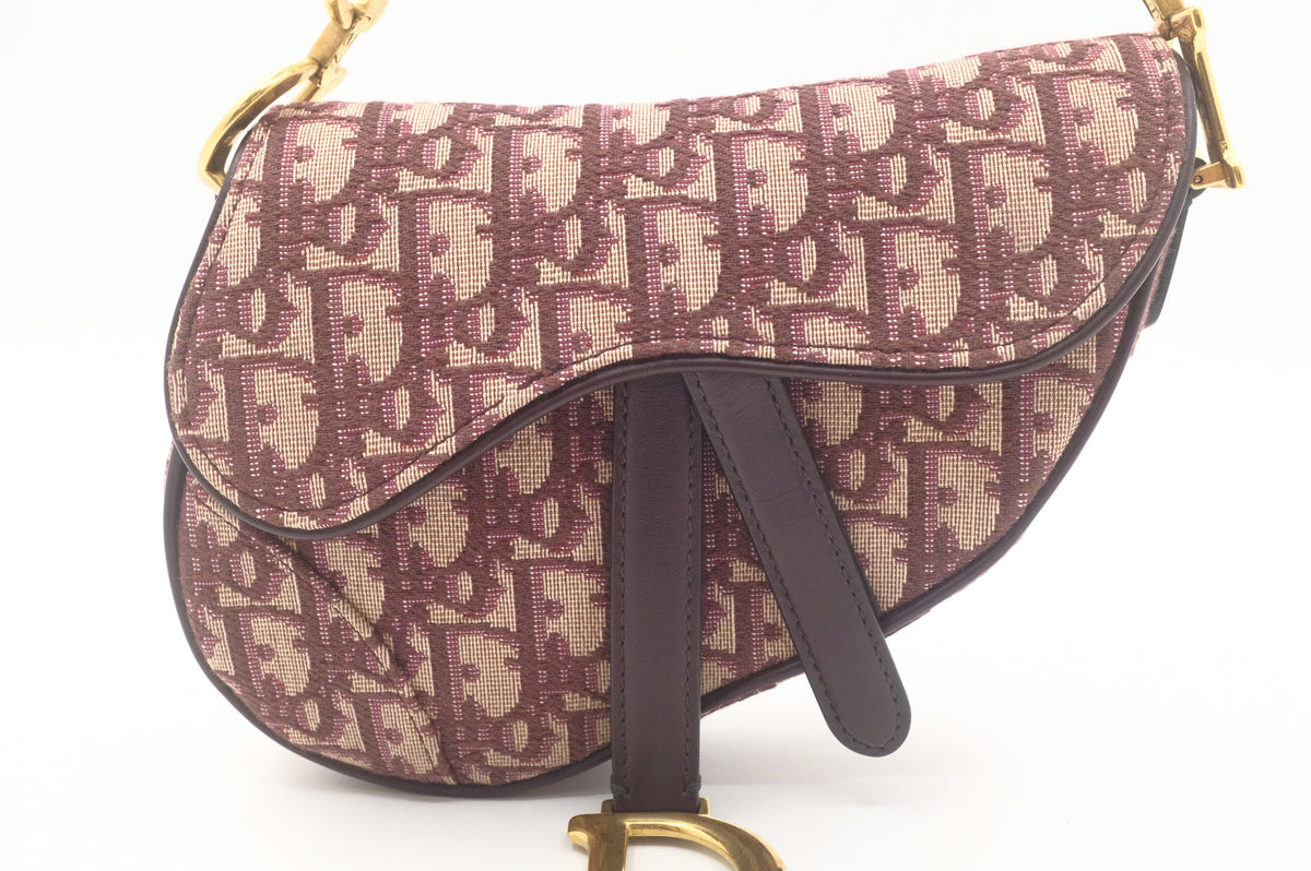 Dior Small Saddle Bag in Red Oblique Canvas