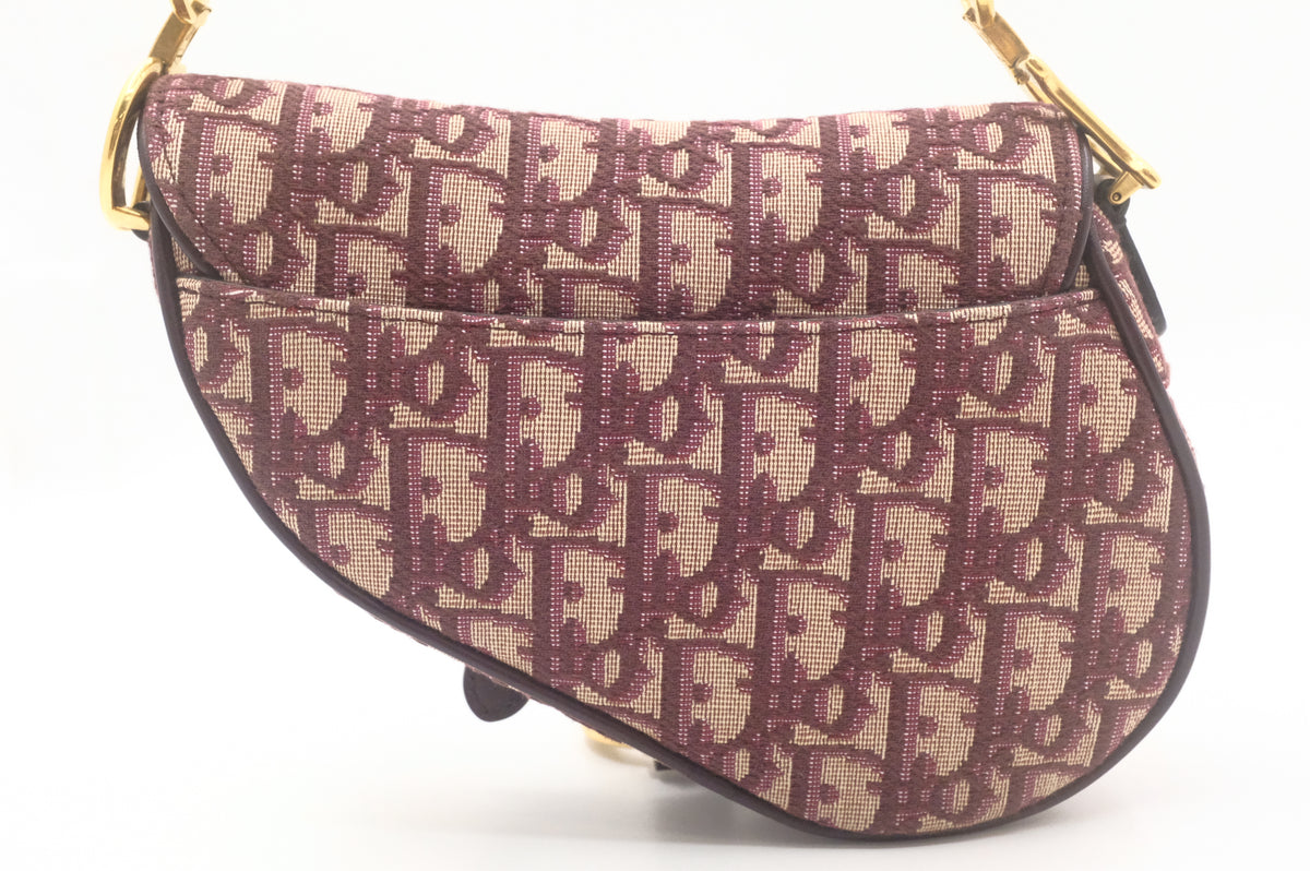Dior Small Saddle Bag in Red Oblique Canvas