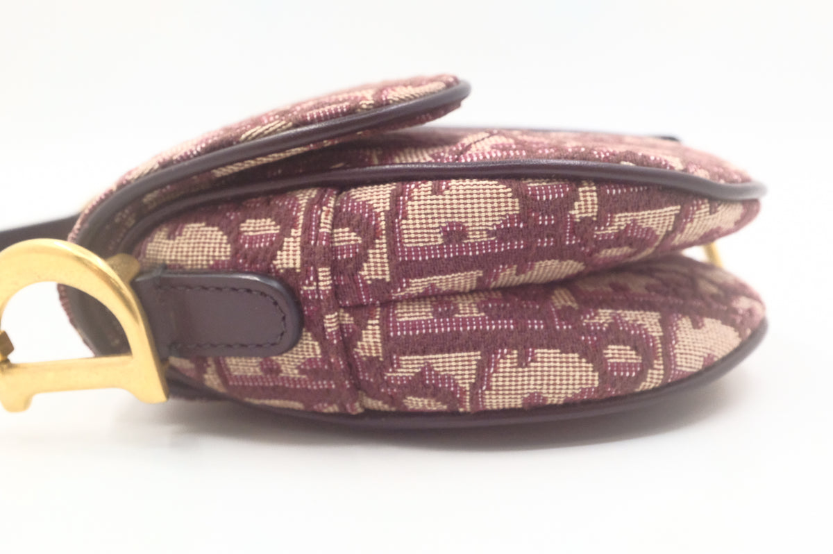 Dior Small Saddle Bag in Red Oblique Canvas