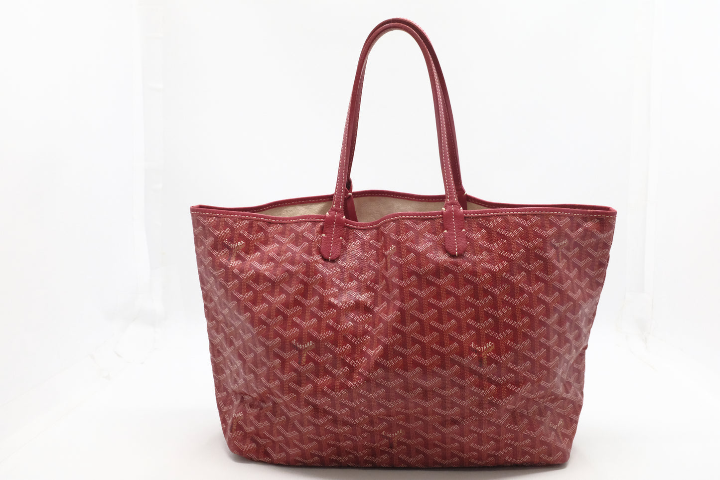 Goyard Saint Louis PM in Red Goyardine Canvas