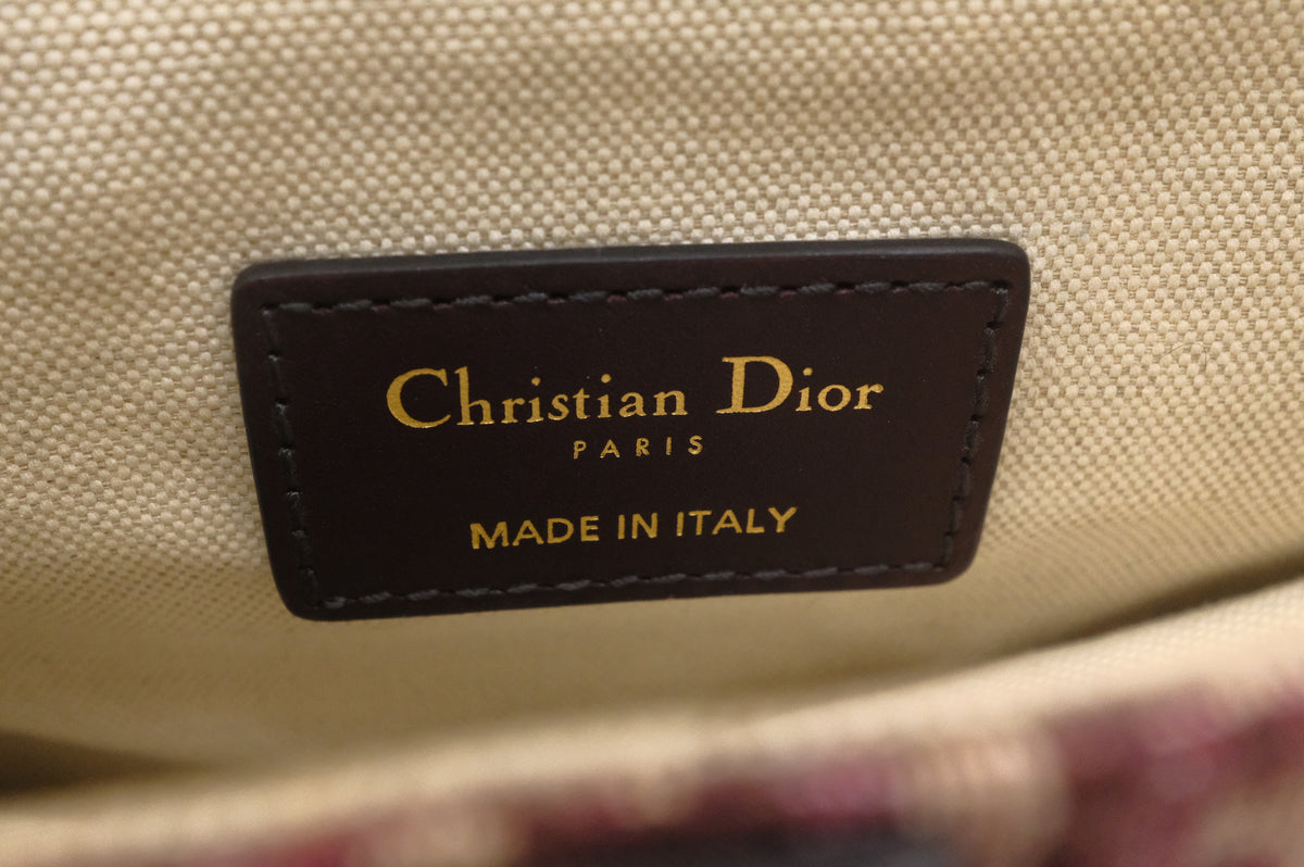 Dior Small Saddle Bag in Red Oblique Canvas