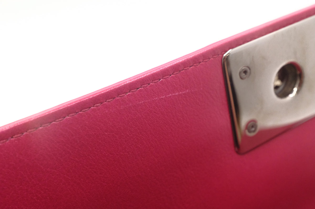 Chanel New Medium Boy in Red/Pink Matelassé Leather