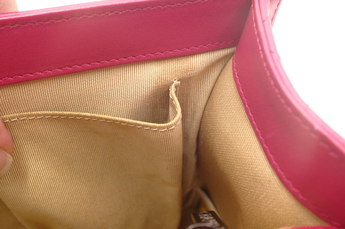 Chanel New Medium Boy in Red/Pink Matelassé Leather