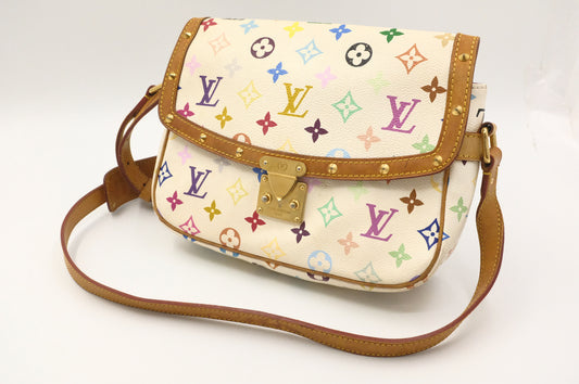 Louis Vuitton Sologne in White Multicolor Monogram Canvas