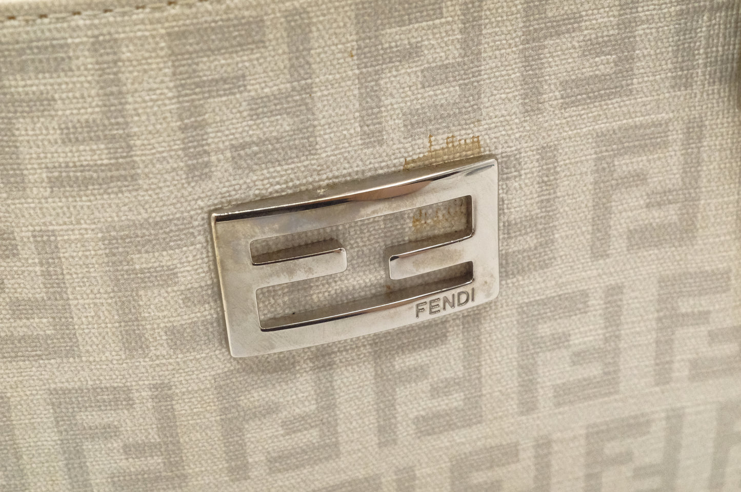 Fendi Handbag in White Zuccino Canvas