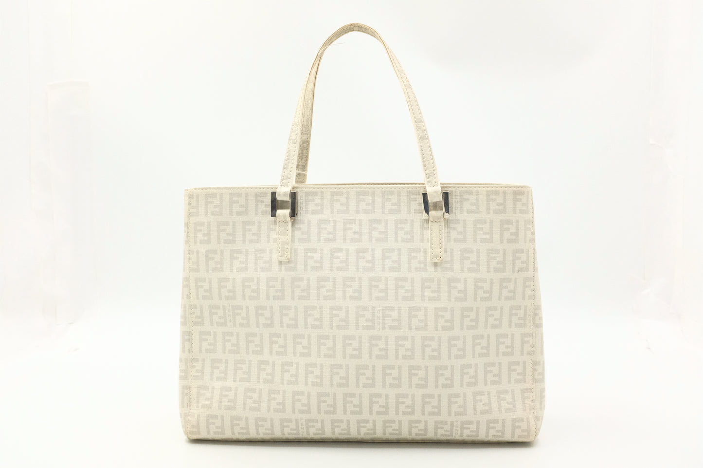 Fendi Handbag in White Zuccino Canvas