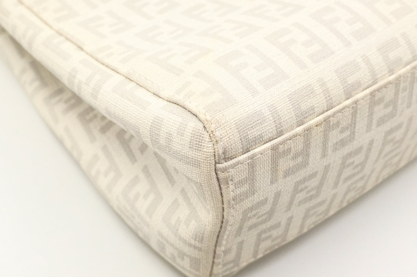 Fendi Handbag in White Zuccino Canvas