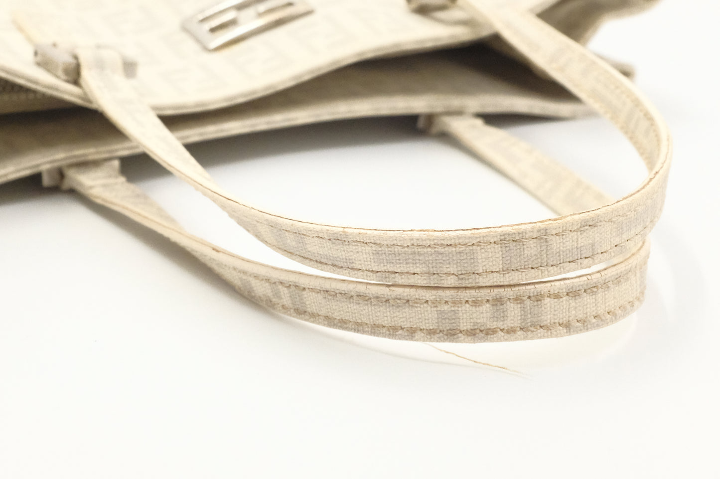 Fendi Handbag in White Zuccino Canvas