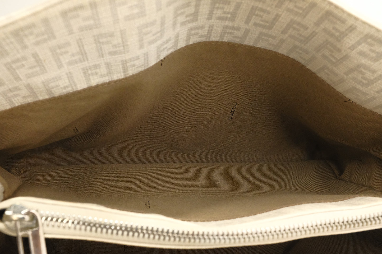 Fendi Handbag in White Zuccino Canvas