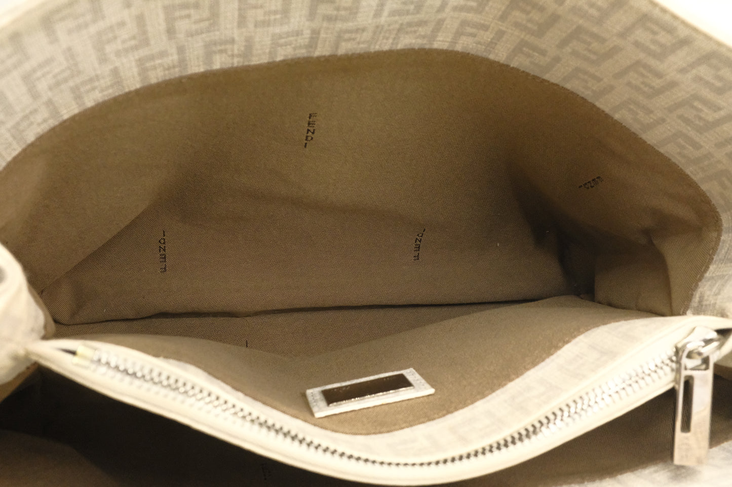 Fendi Handbag in White Zuccino Canvas