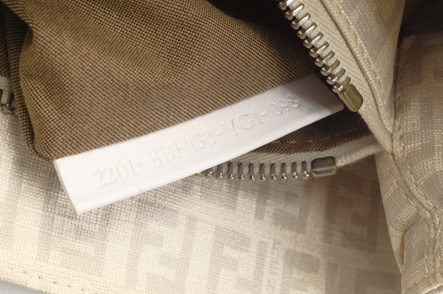 Fendi Handbag in White Zuccino Canvas