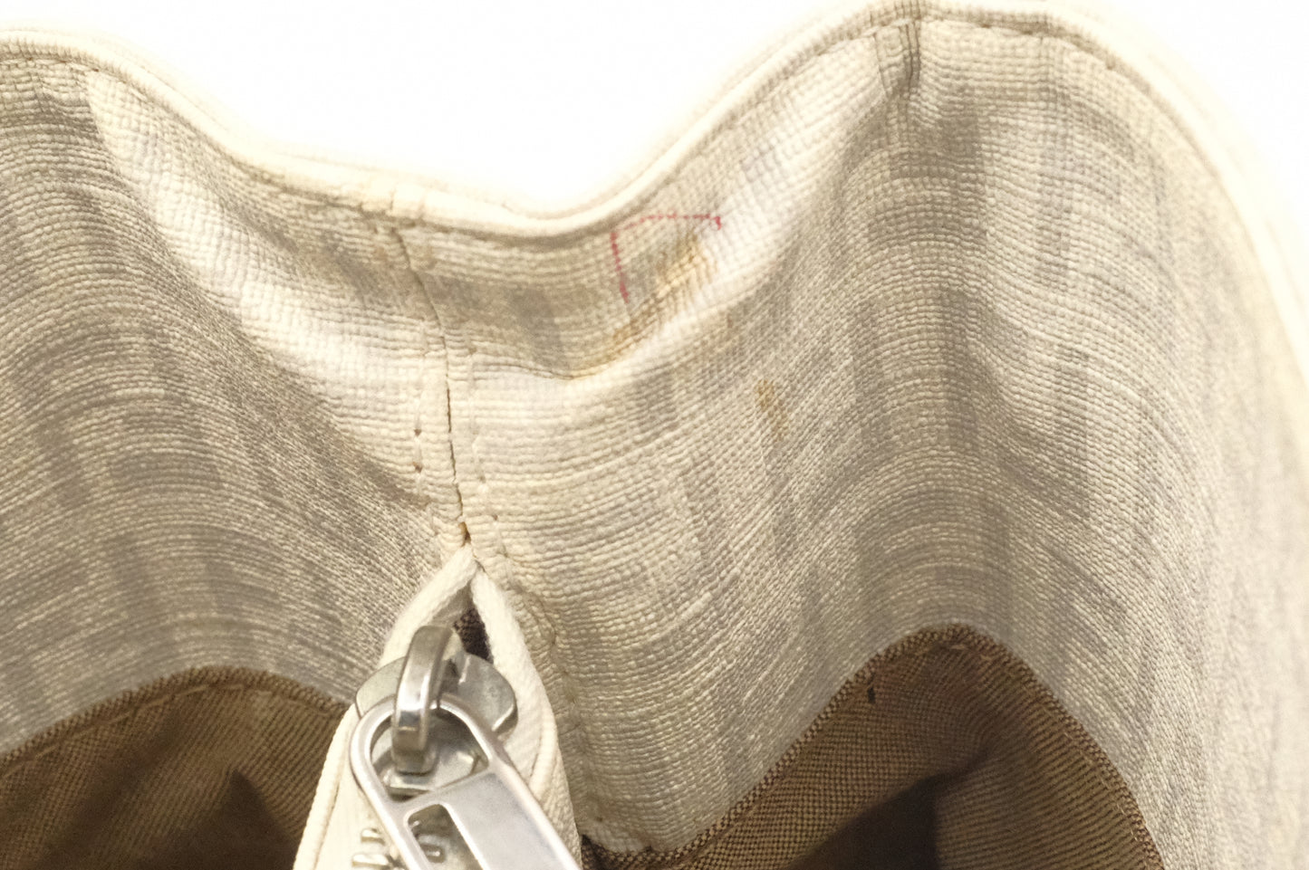 Fendi Handbag in White Zuccino Canvas