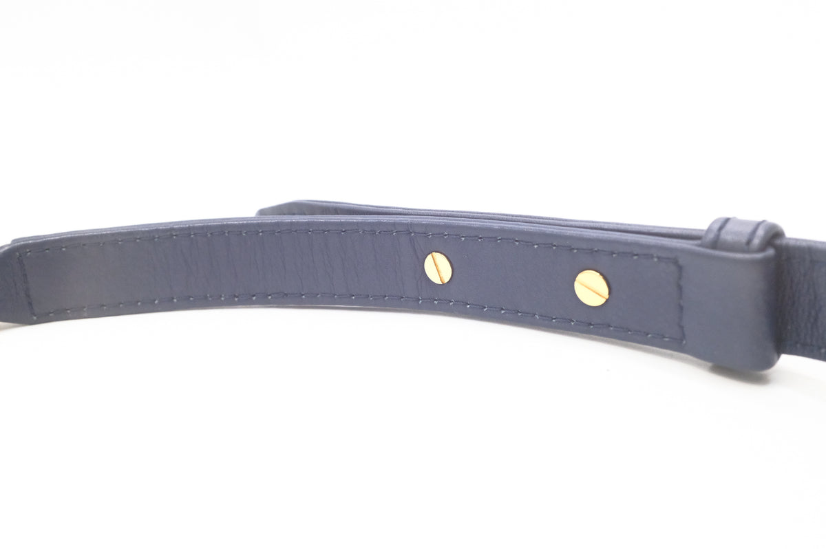 Chanel Old Medium Boy in White and Blue Leather
