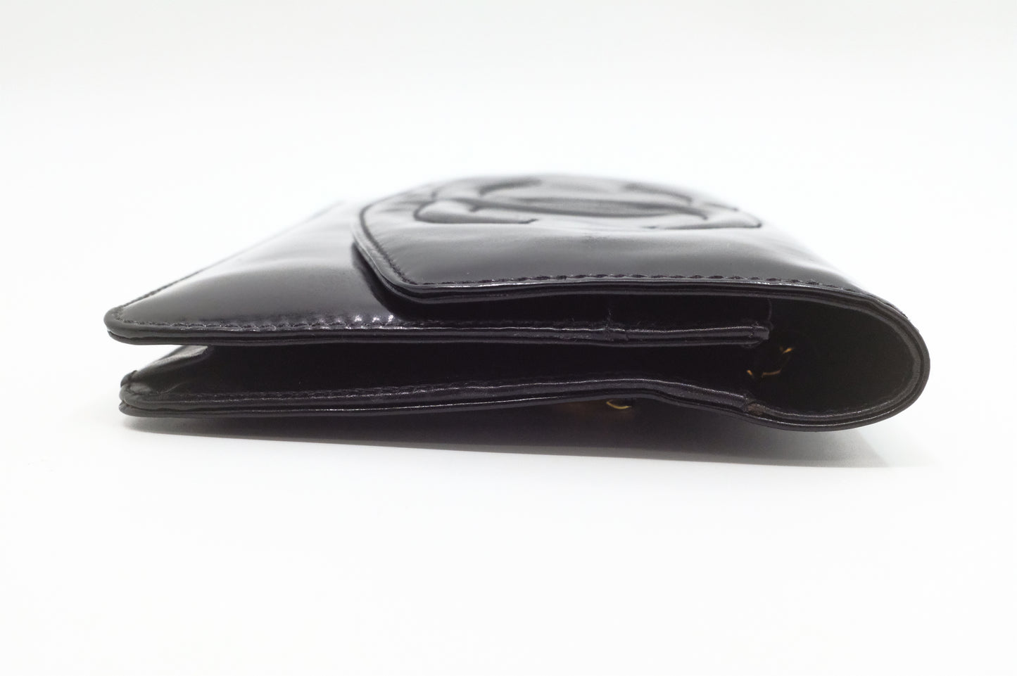 Chanel Wallet on Chain in Black Patent Leather