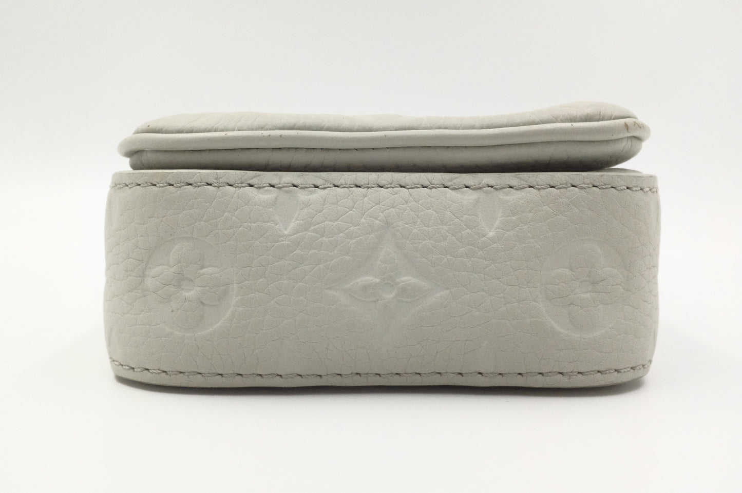 Louis Vuitton S-Lock Wearable Wallet in Mineral Grey Taurillon Leather