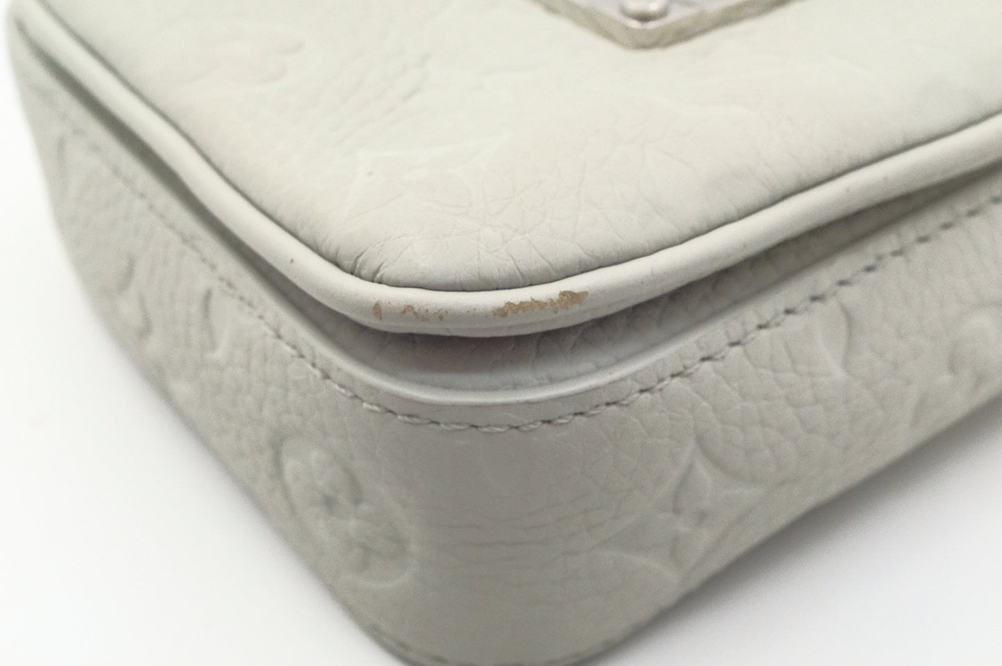 Louis Vuitton S-Lock Wearable Wallet in Mineral Grey Taurillon Leather