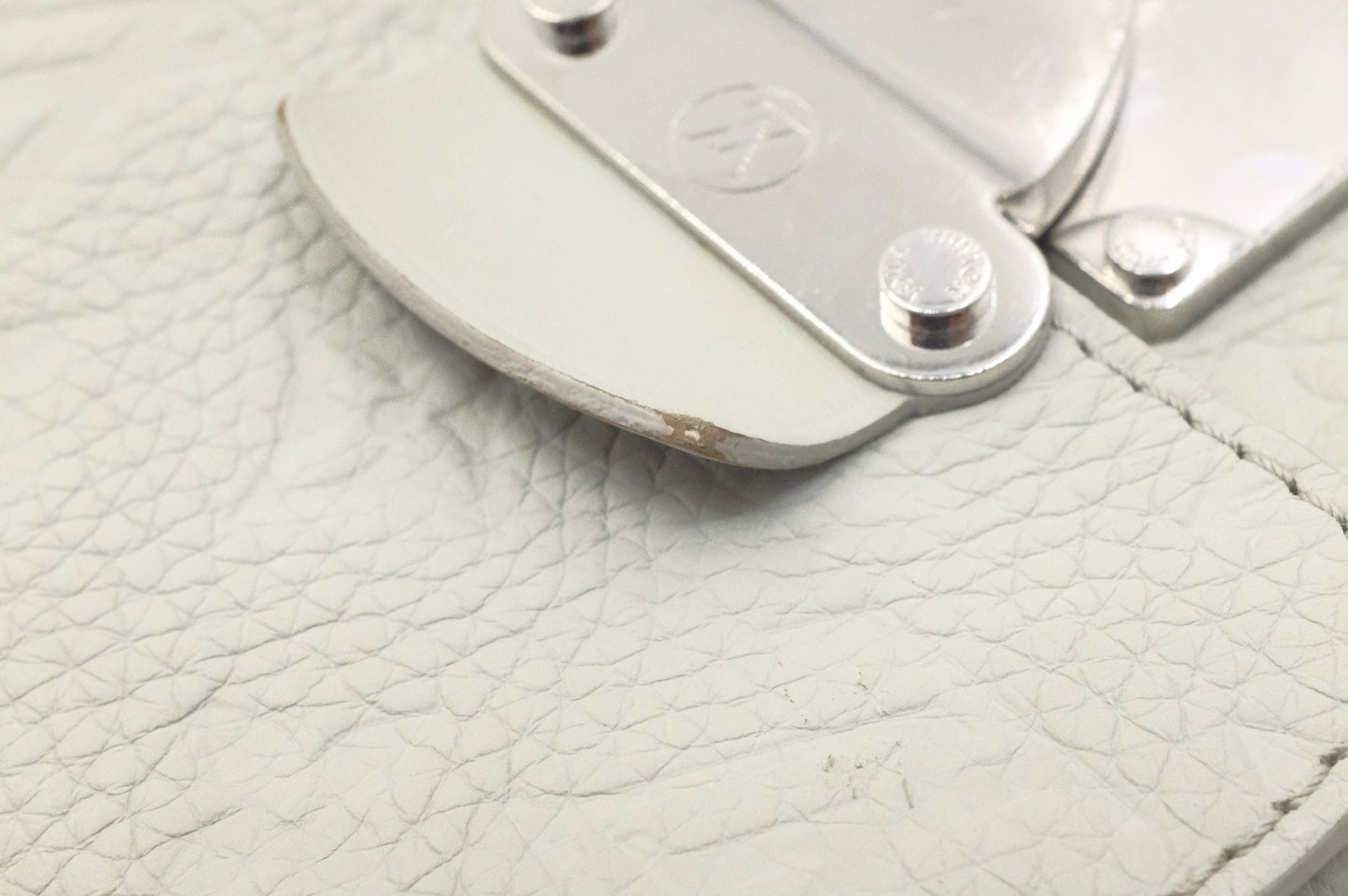 Louis Vuitton S-Lock Wearable Wallet in Mineral Grey Taurillon Leather