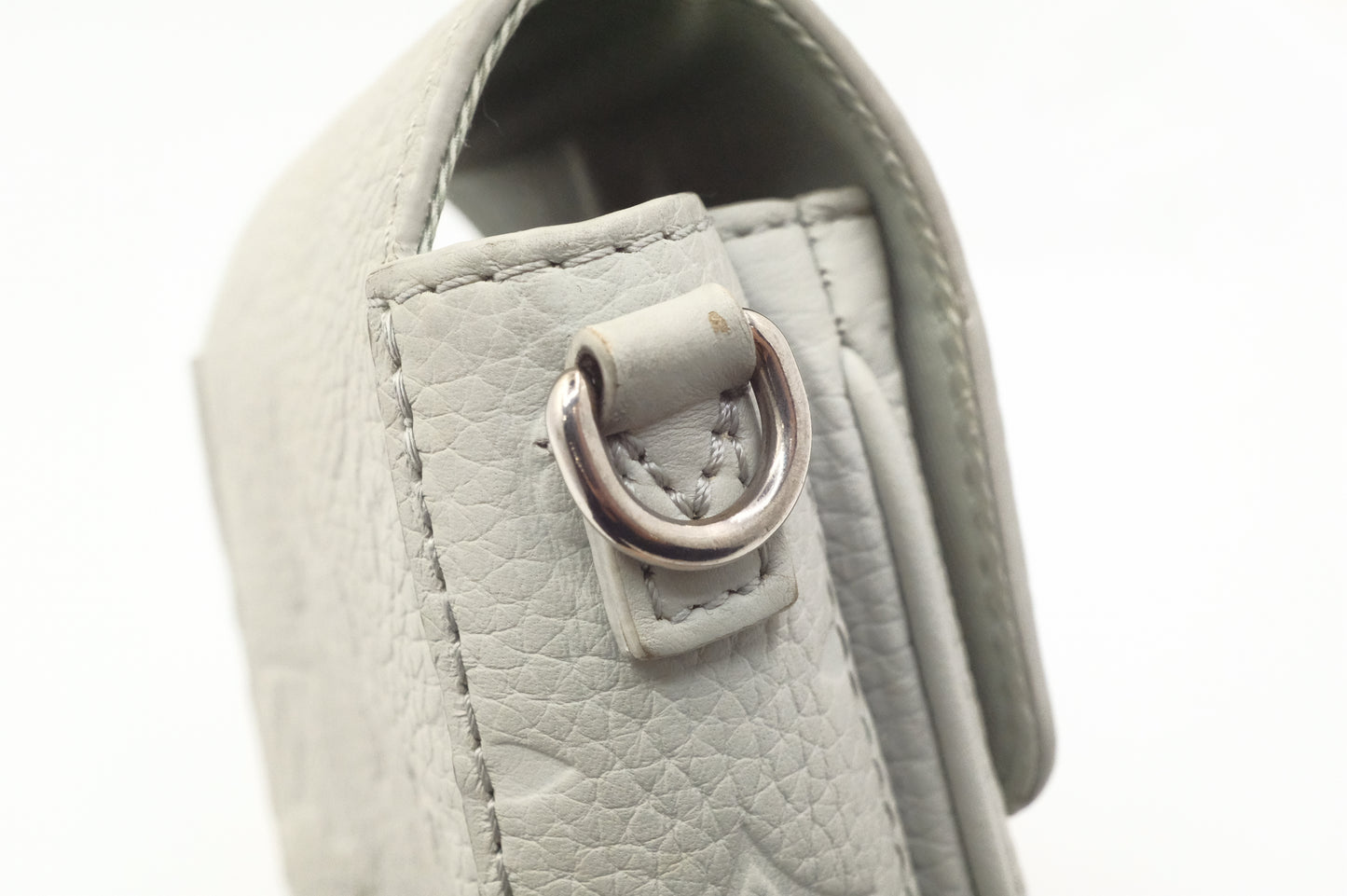 Louis Vuitton S-Lock Wearable Wallet in Mineral Grey Taurillon Leather