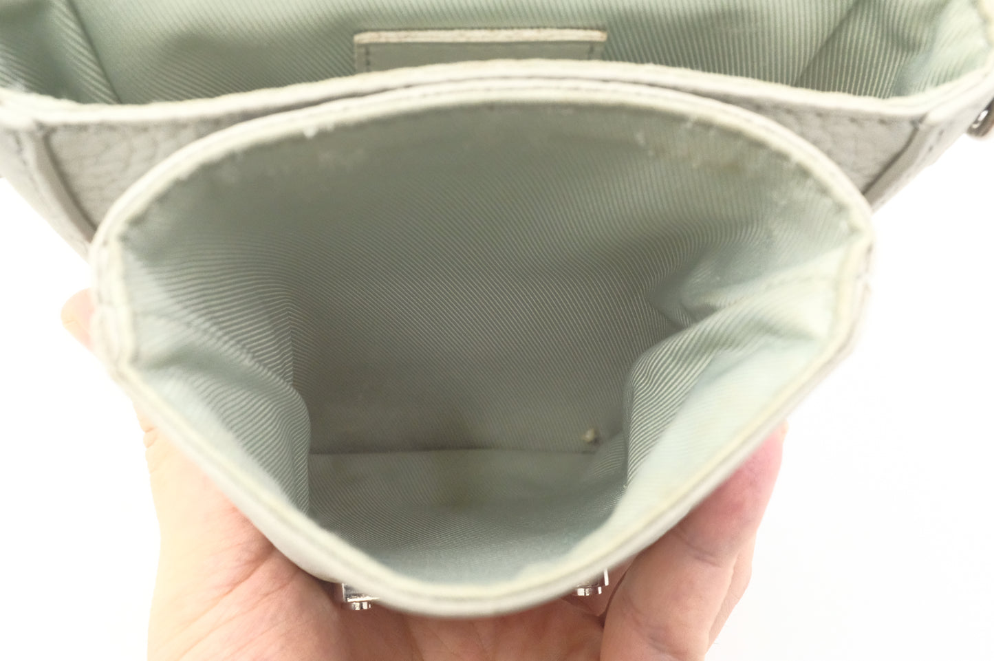 Louis Vuitton S-Lock Wearable Wallet in Mineral Grey Taurillon Leather