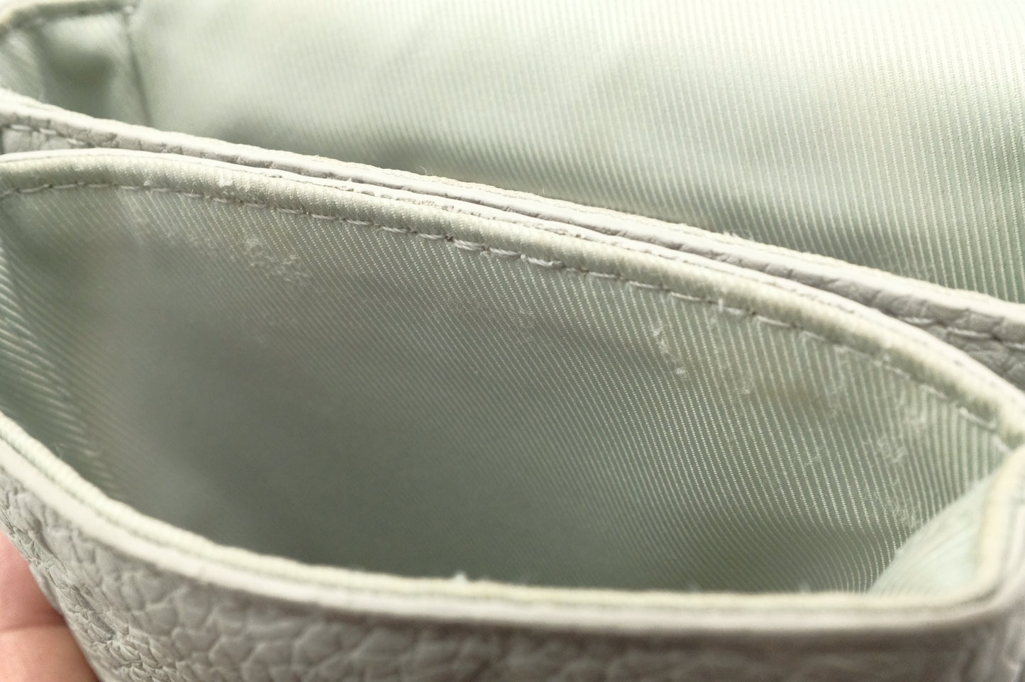 Louis Vuitton S-Lock Wearable Wallet in Mineral Grey Taurillon Leather