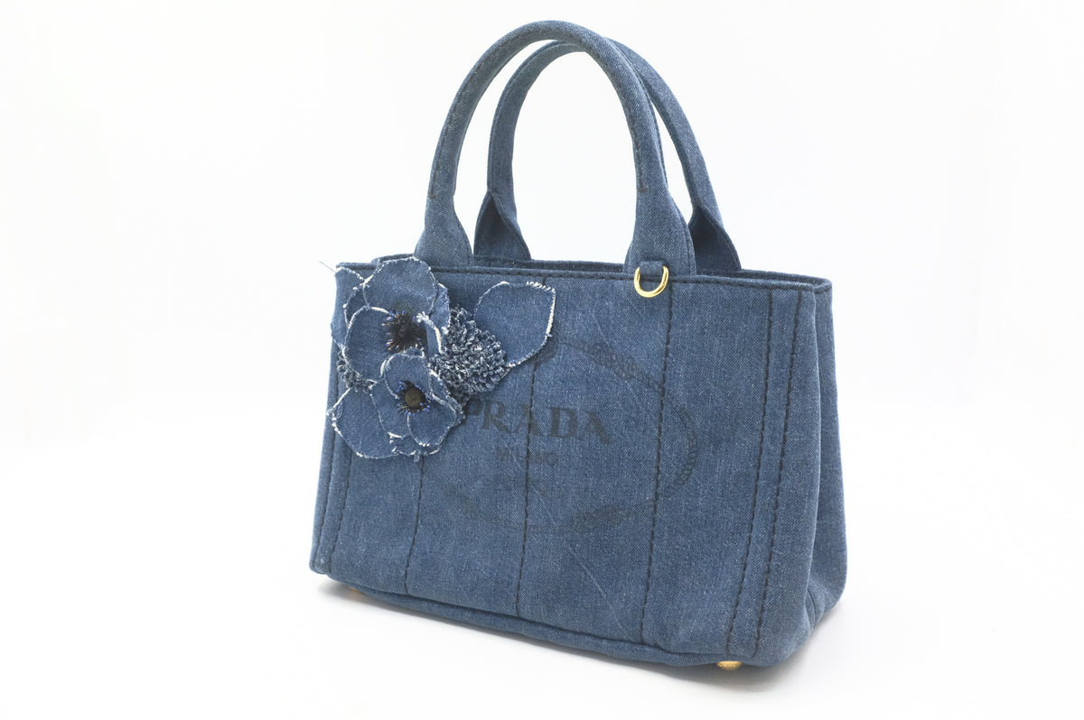 Prada Canapa in Blue Denim Canvas