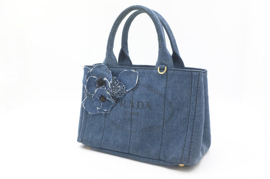 Prada Canapa in Blue Denim Canvas