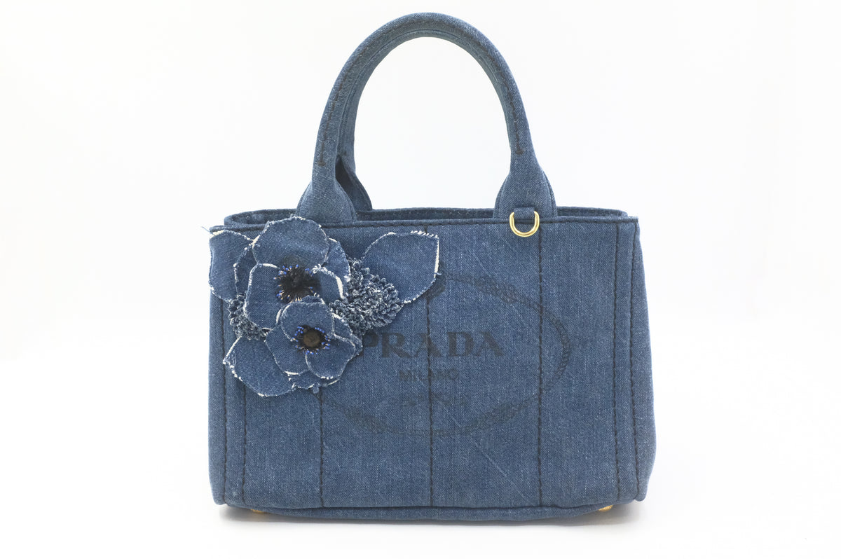 Prada Canapa in Blue Denim Canvas