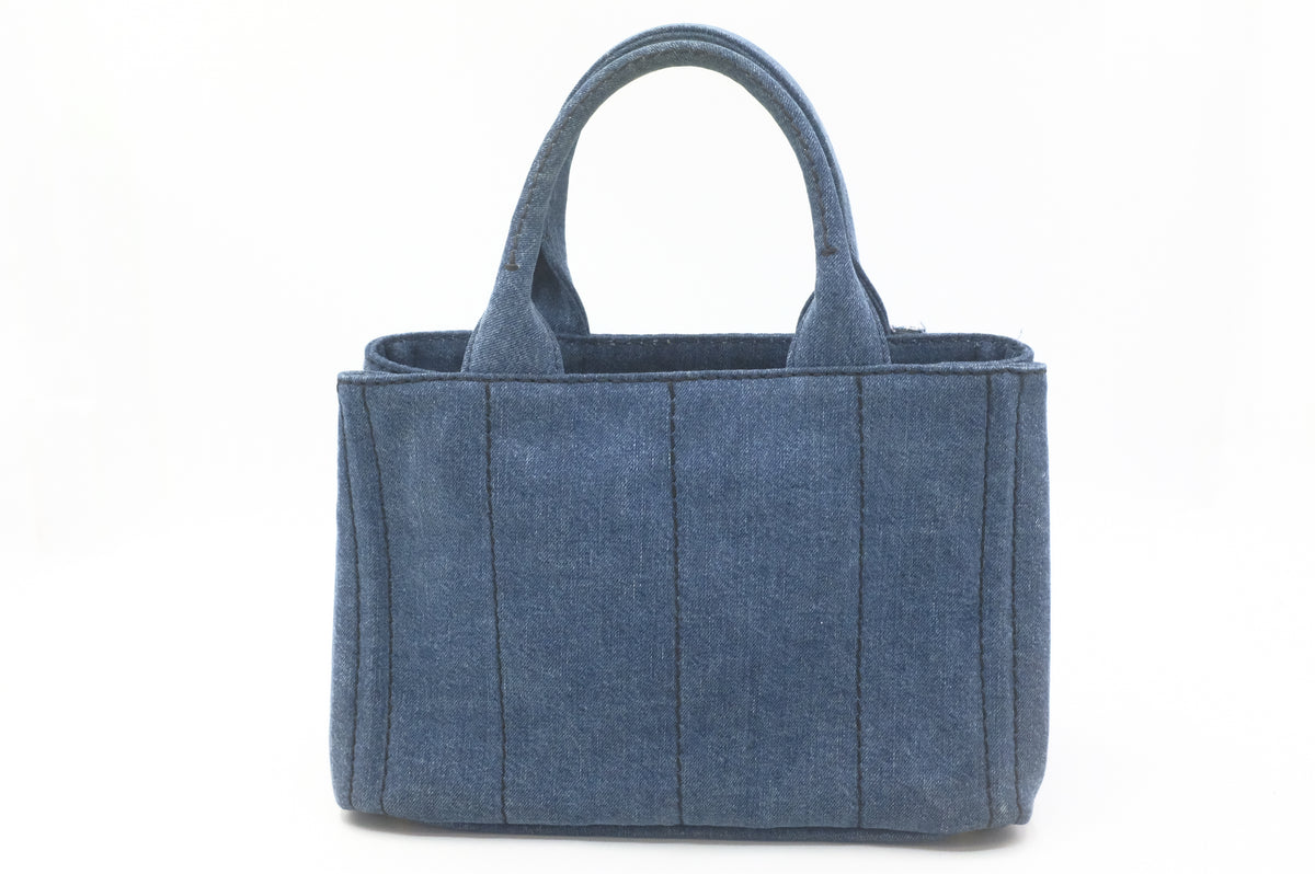 Prada Canapa in Blue Denim Canvas