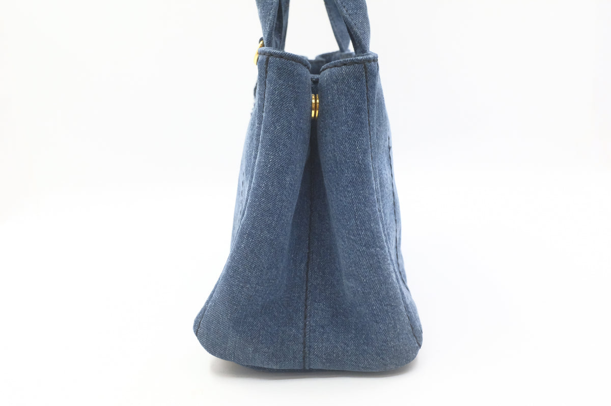 Prada Canapa in Blue Denim Canvas