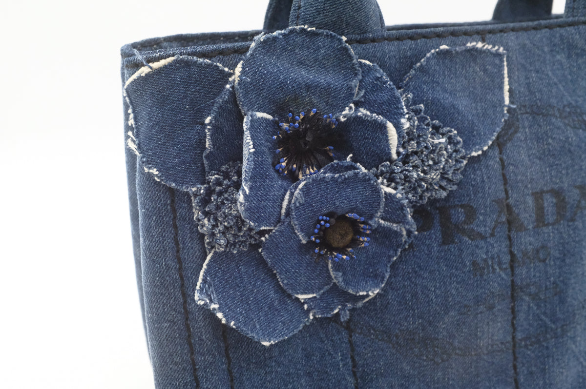 Prada Canapa in Blue Denim Canvas