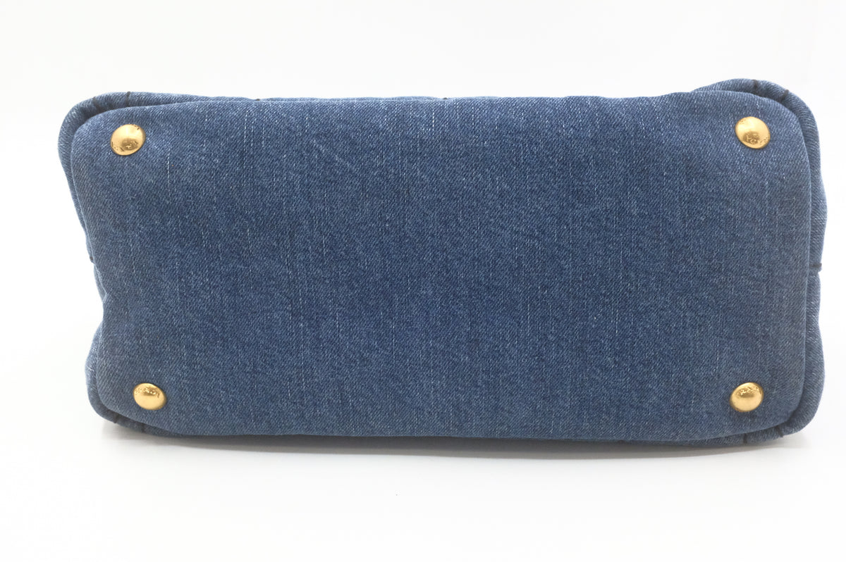 Prada Canapa in Blue Denim Canvas