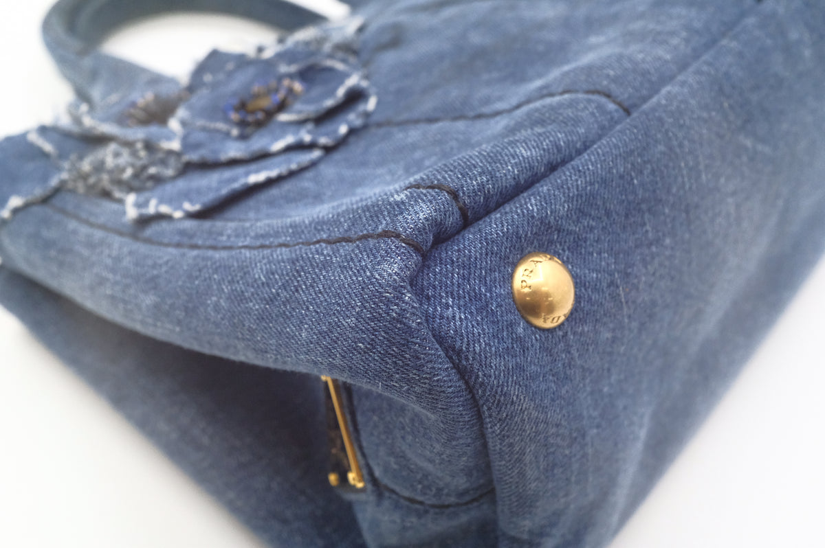 Prada Canapa in Blue Denim Canvas