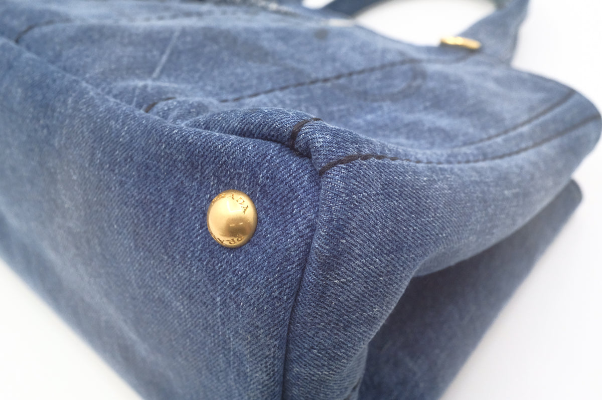 Prada Canapa in Blue Denim Canvas