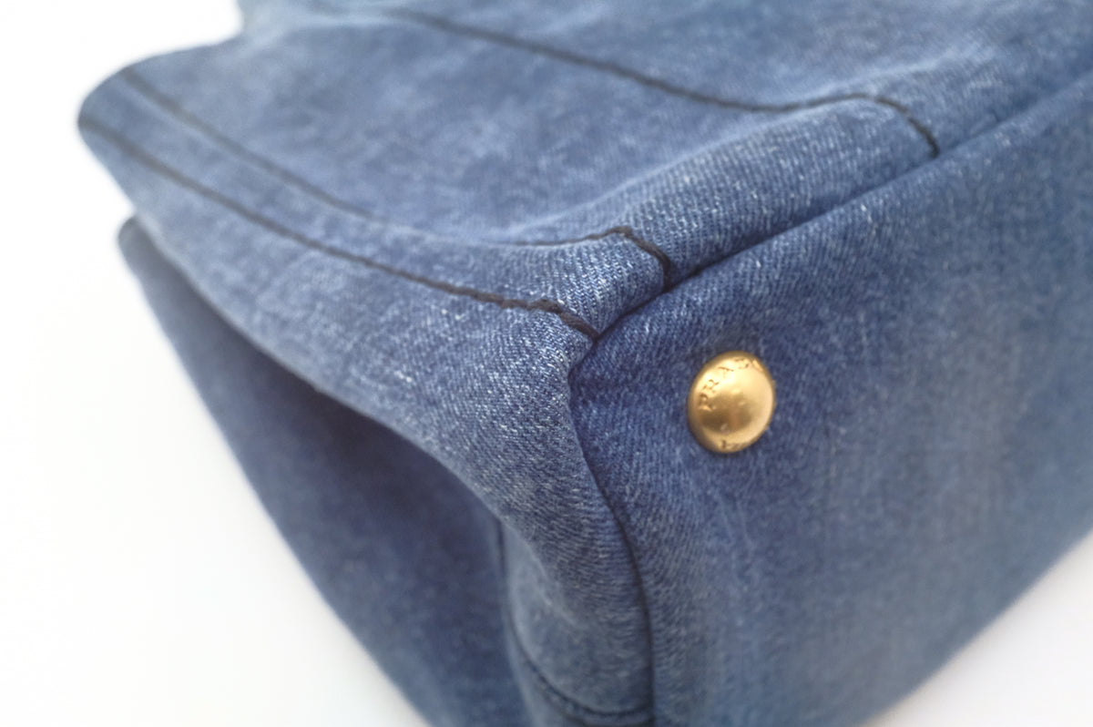 Prada Canapa in Blue Denim Canvas