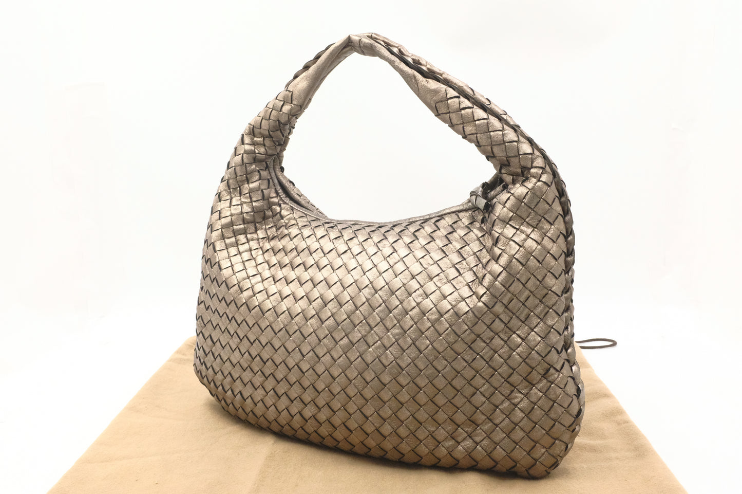 Bottega Veneta in Bronze Intrecciato Leather