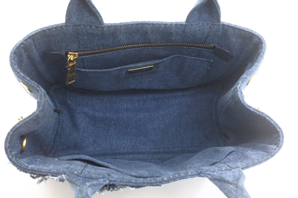 Prada Canapa in Blue Denim Canvas