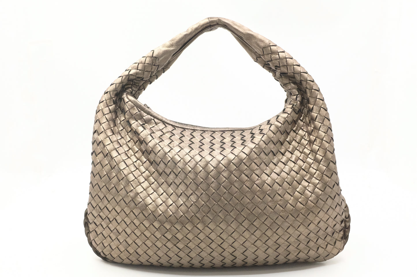 Bottega Veneta in Bronze Intrecciato Leather