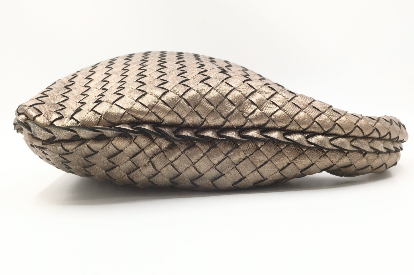 Bottega Veneta in Bronze Intrecciato Leather