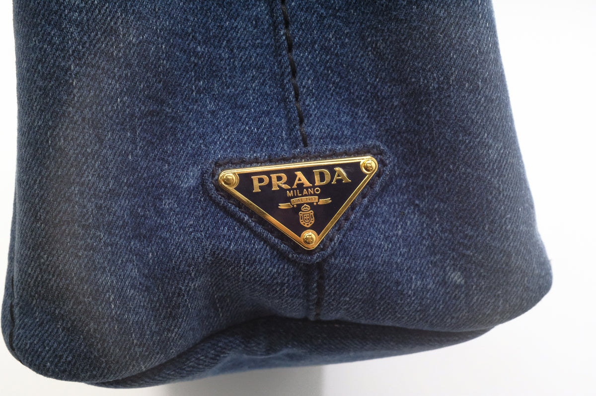 Prada Canapa in Blue Denim Canvas