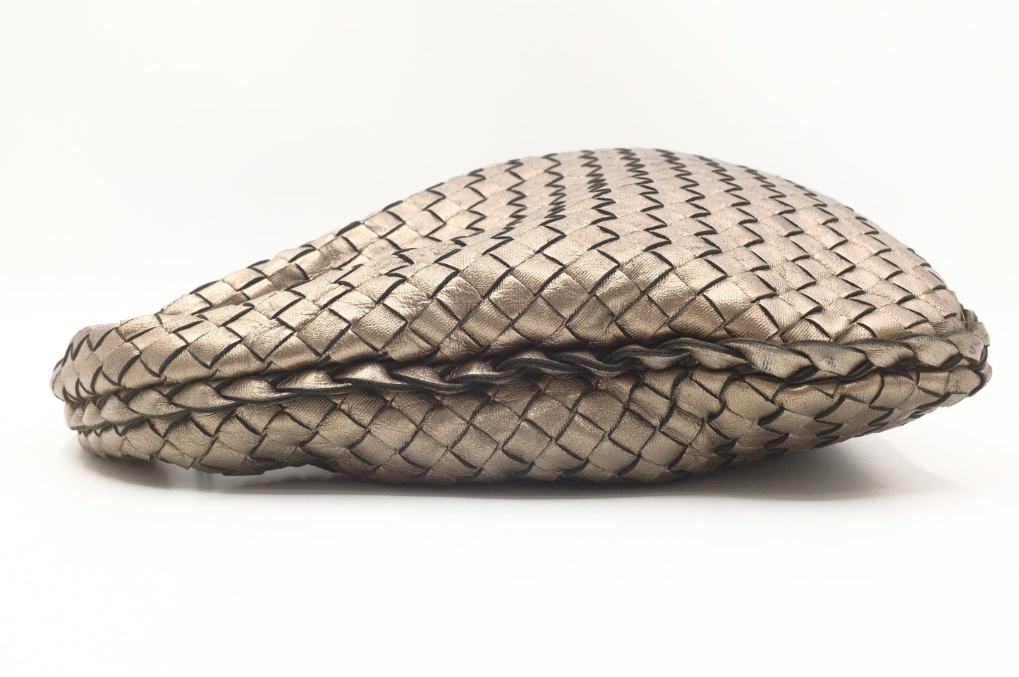 Bottega Veneta in Bronze Intrecciato Leather