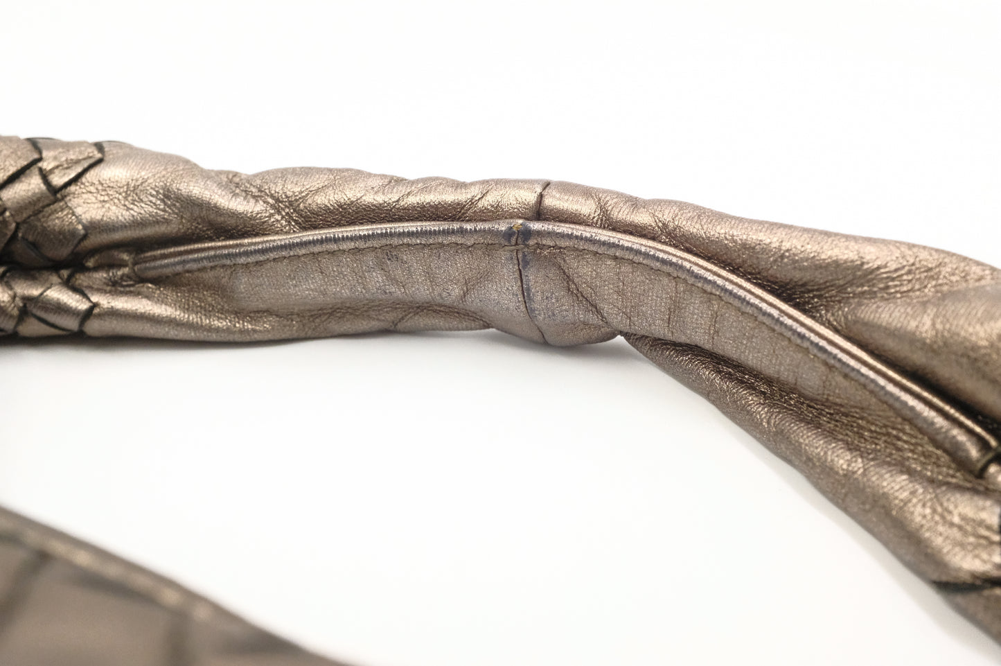 Bottega Veneta in Bronze Intrecciato Leather